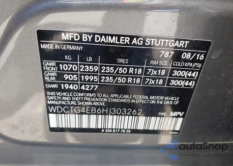 2017 Mercedes-Benz Gla 250 z USA, uszkodzony, nr VIN WDCTG4EB6HJ303262